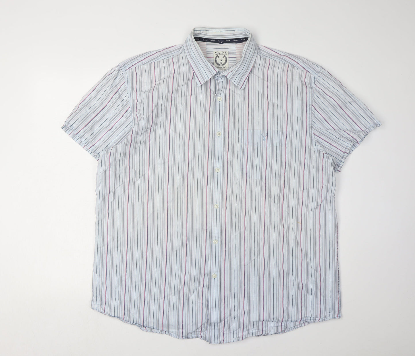 Maine New England Men's XL Multicoloured Striped Shirt