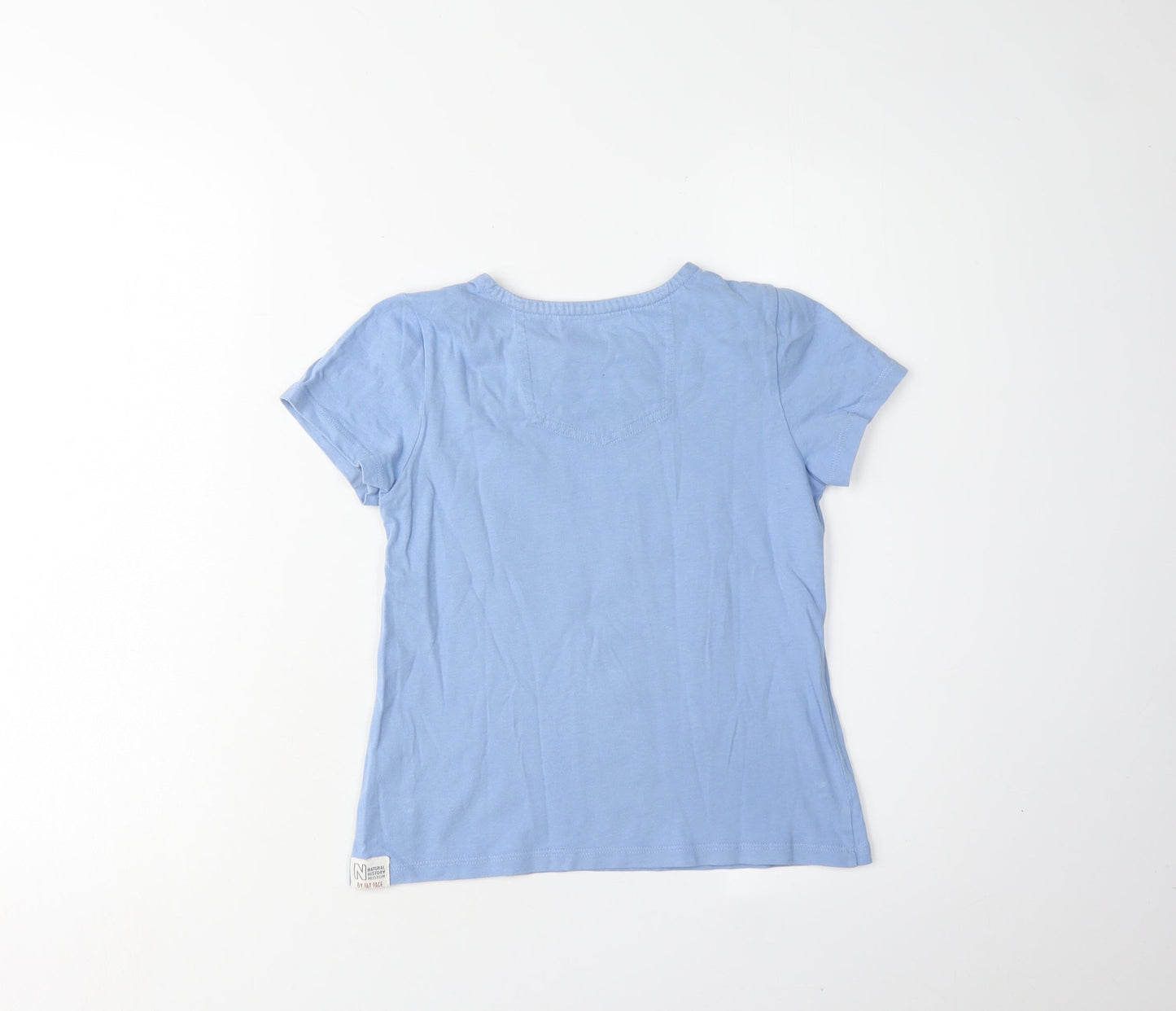 Fatface Girls Blue T-Shirt, 8-9 Years, Glow in the Dark Graphic