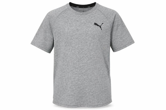 Puma Men's Grey T-Shirt, Size S, Logo Accents, Activewear