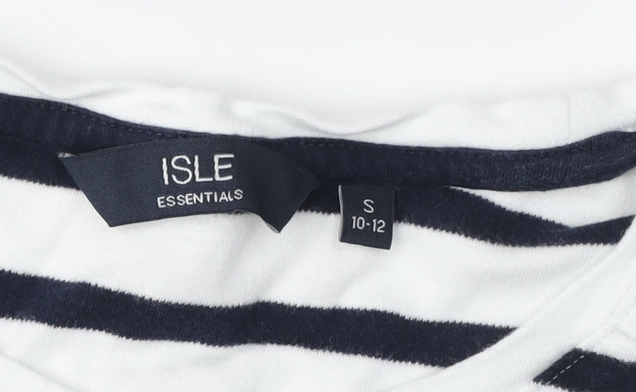 Isle Essentials Women's Striped Multicoloured T-Shirt 10-12