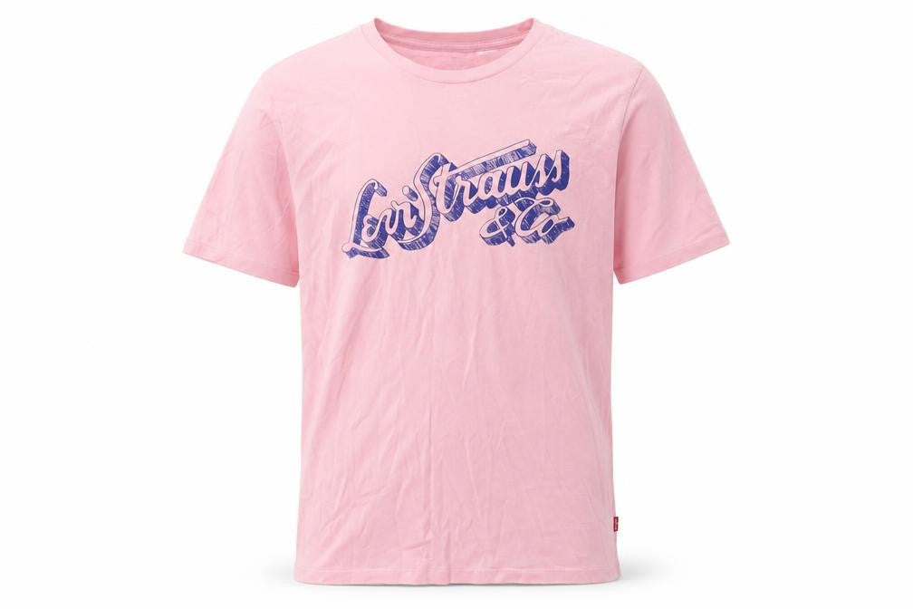 Mens UK Size S Levi's Pink  Cotton T-Shirt