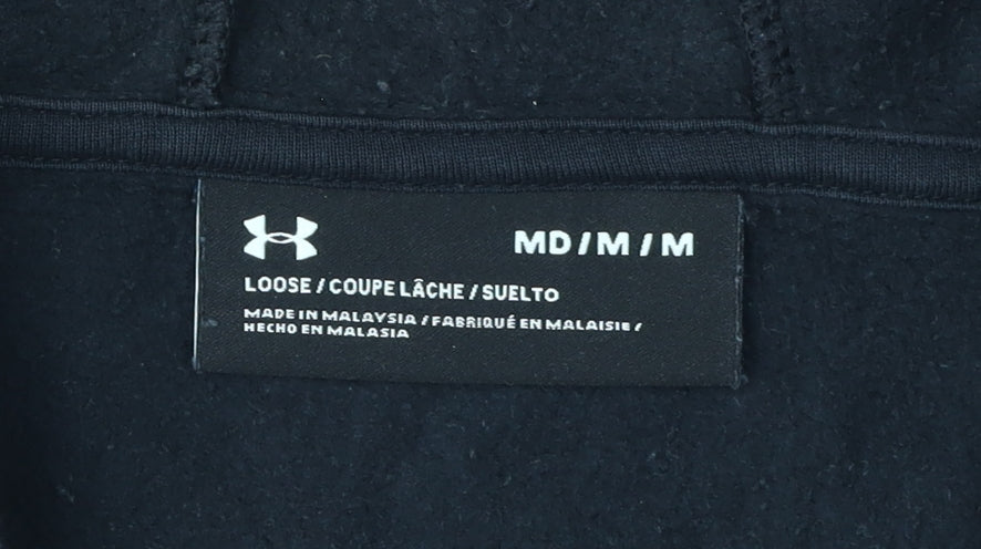 Under Armour Black Full Zip Hoodie M Unisex Adults