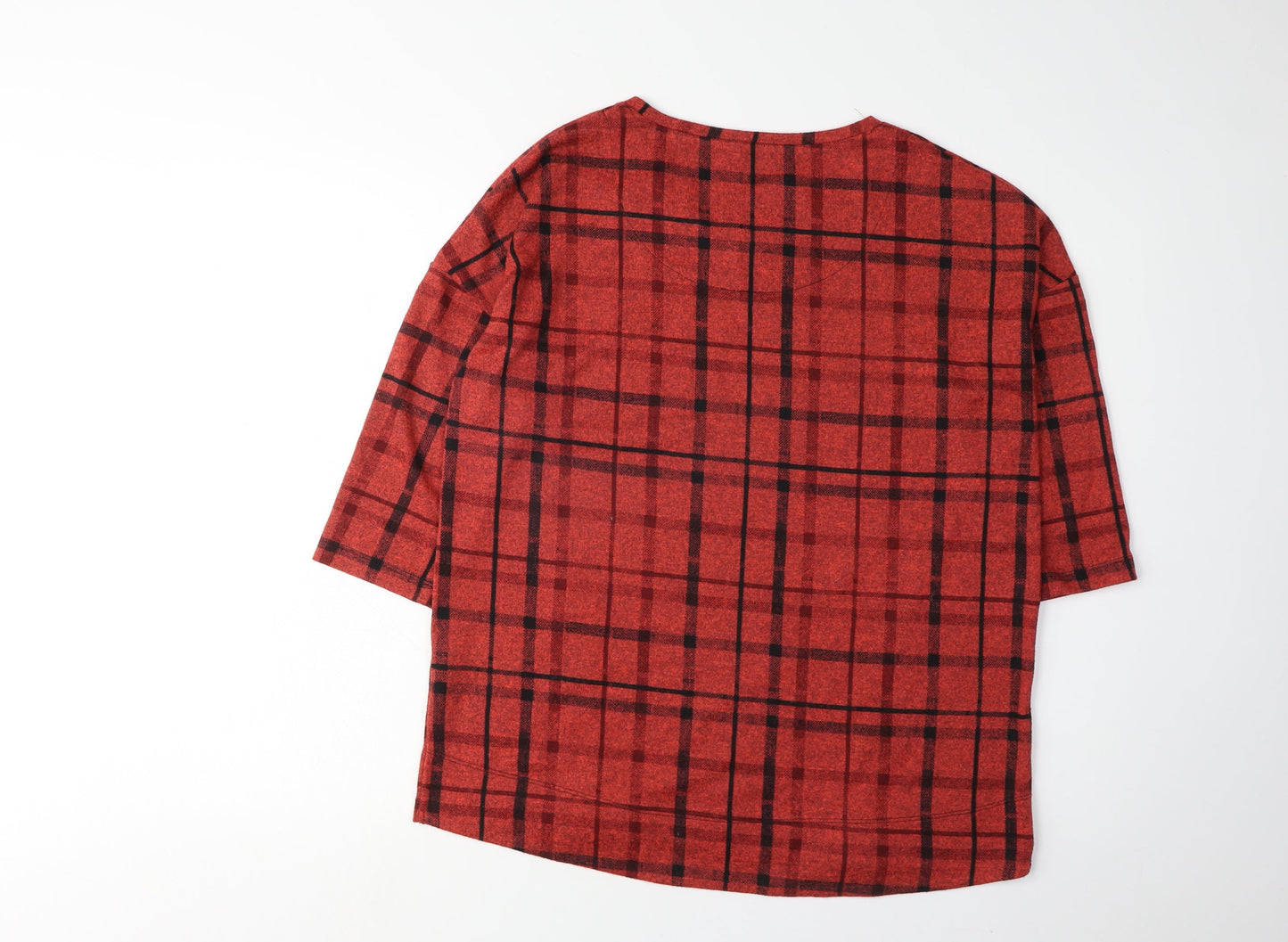 Marks and Spencer Women's Red Plaid Top, Size 12