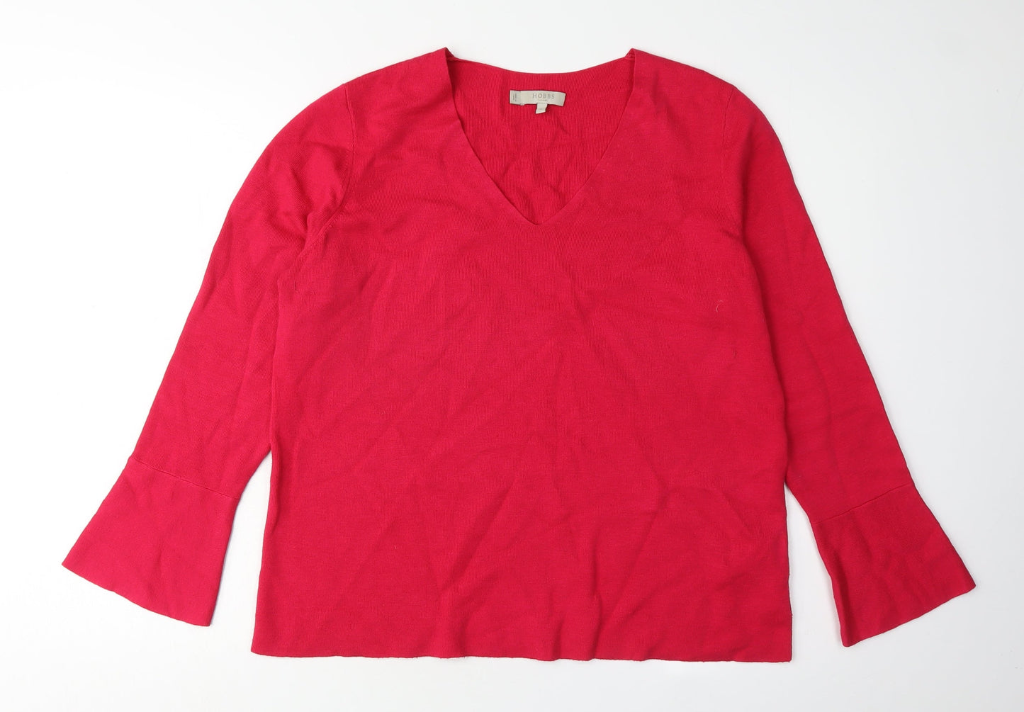 Hobbs Red V-Neck Women's Jumper, Size M