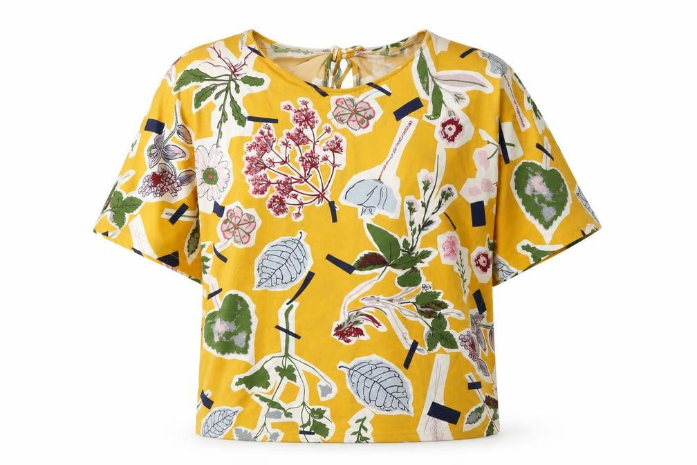 Womens UK Size M Klass Yellow Polyester Blend T-Shirt