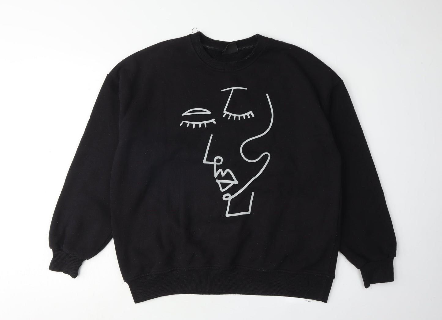 Pull&Bear Black XS Women's Art Graphic Sweatshirt