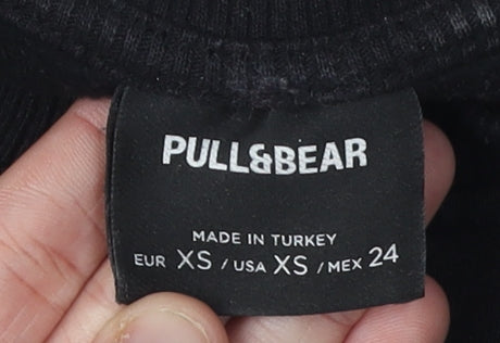 Pull&Bear Black XS Women's Art Graphic Sweatshirt
