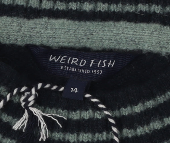 Weird Fish Women's Black Pullover Jumper Size 14
