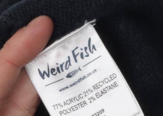 Weird Fish Women's Black Pullover Jumper Size 14