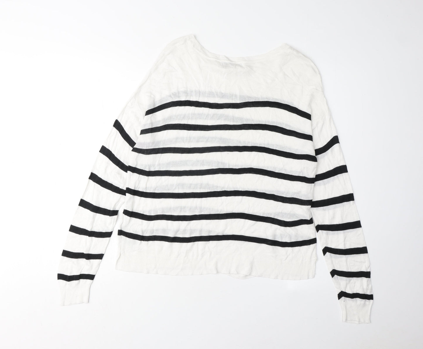 Marks and Spencer Women's M Striped Pullover Jumper