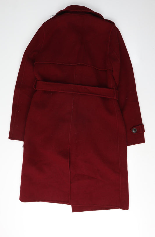Michael Kors Women's Red Wool Trench Coat Size S