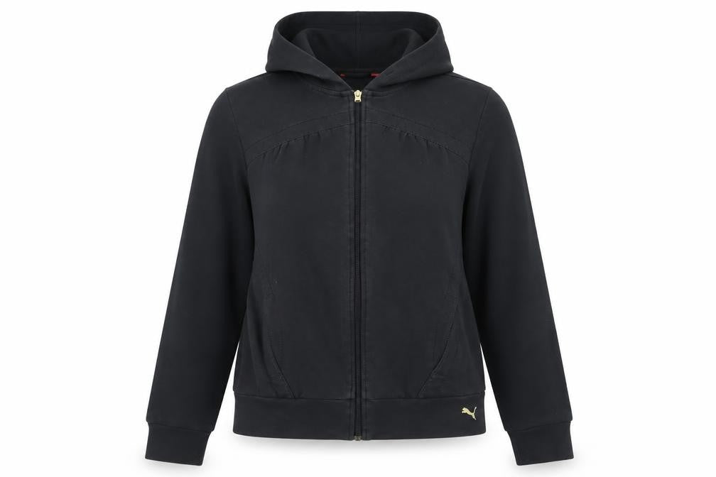 Womens UK Size 16 Regular PUMA Black Cotton Blend Jacket