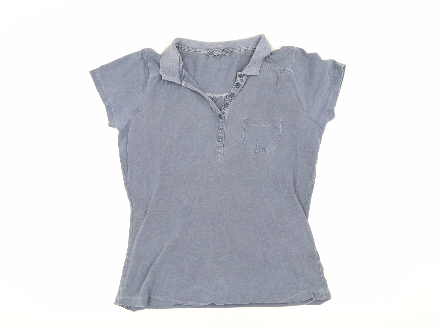 Fat Face Women's Blue Polo Shirt Size 10 Classic Casual