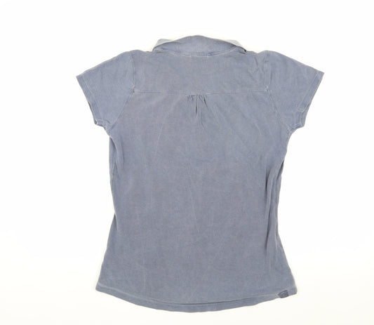 Fat Face Women's Blue Polo Shirt Size 10 Classic Casual
