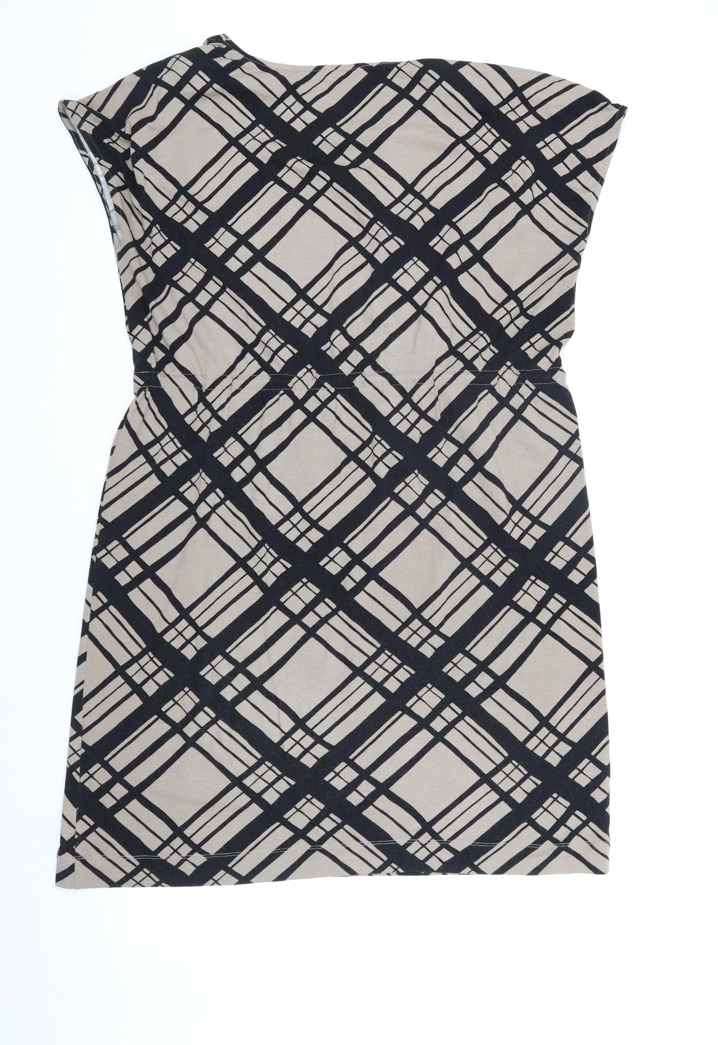 Hobbs Womens Beige Check Dress Size 16