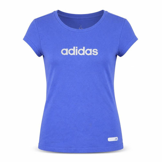 Womens UK Size S adidas Blue Cotton T-Shirt