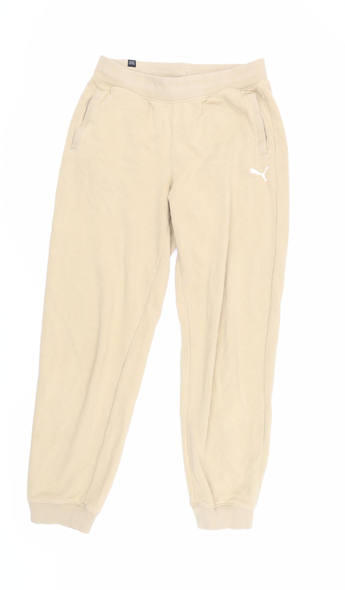Additional front view of Puma Men's Beige Jogger Trousers S