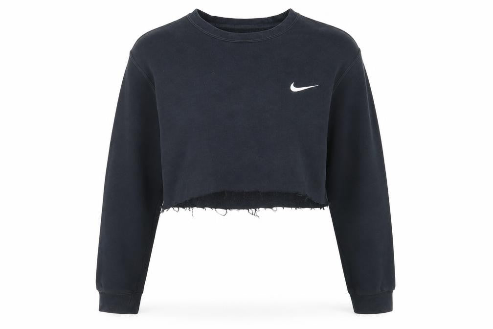 Womens UK S Regular Nike Black Crew Neck Sweatshirt