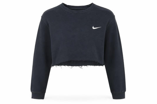 Womens UK S Regular Nike Black Crew Neck Sweatshirt