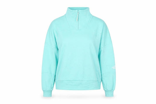 Womens UK S Relaxed The North Face Blue Henley Sweatshirt