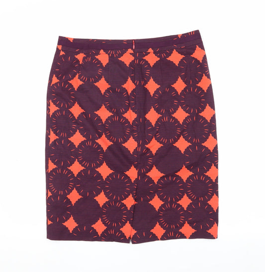 Boden Women's Geometric Multicoloured Pencil Skirt, Size 12
