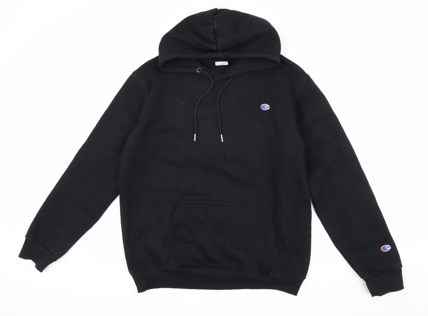 Champion Men's Black Pullover Hoodie - Size L