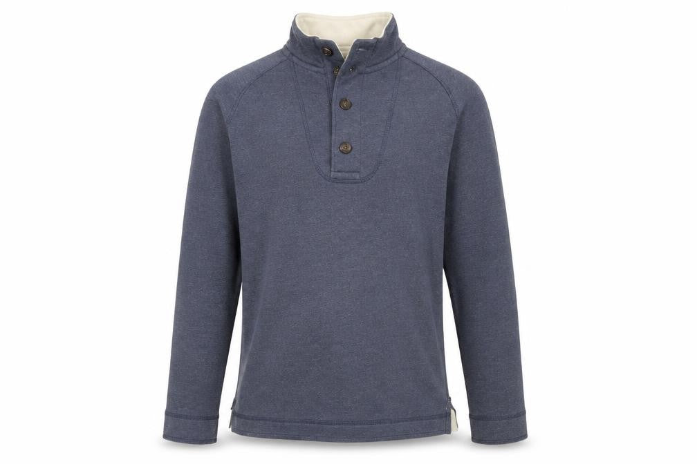 Mens UK S  Weird Fish Blue Henley Sweatshirt