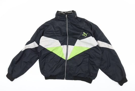 Puma Men's Black Windbreaker Jacket, Size Regular