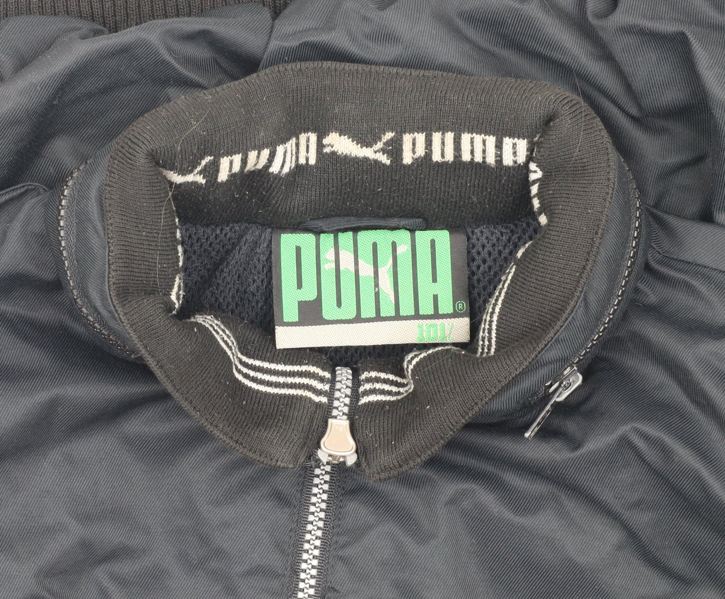Puma Men's Black Windbreaker Jacket, Size Regular
