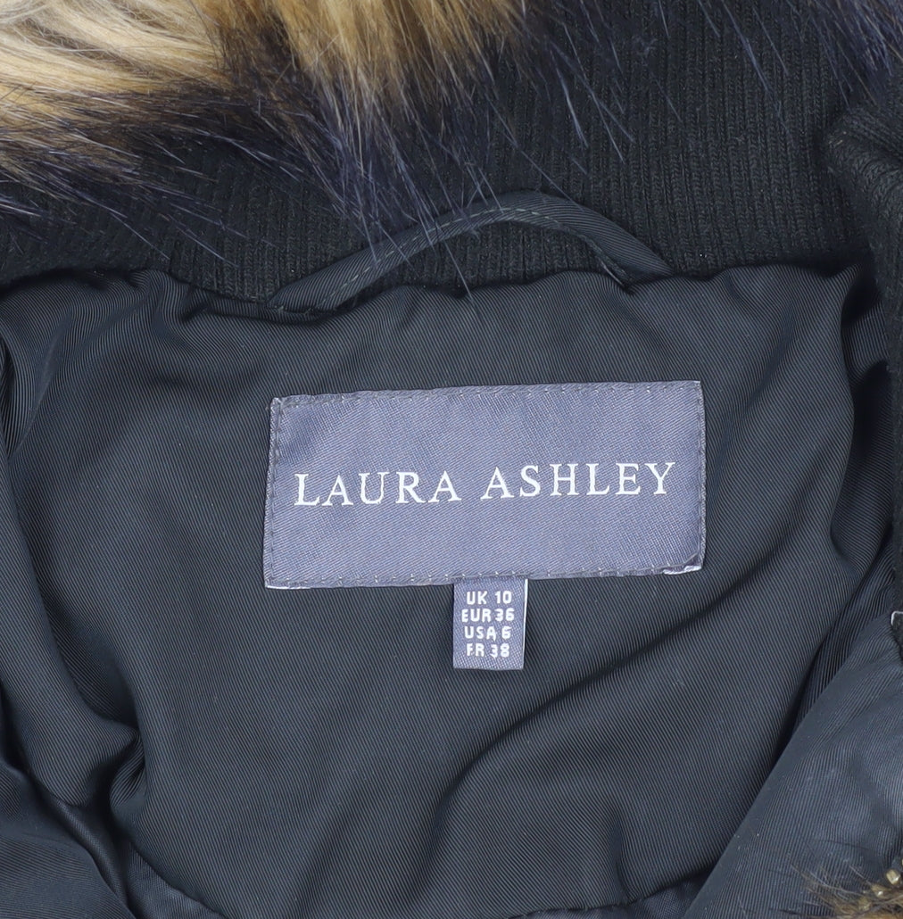 Laura Ashley Women's Green Puffer Coat Size 10