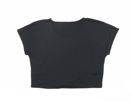Souluxe Women's Black M Basic T-Shirt