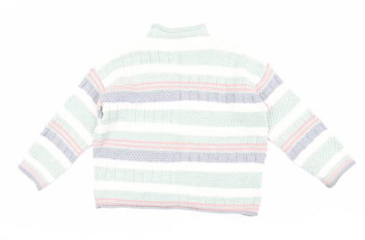 Apricot Women's Multicoloured L Striped Pullover Jumper