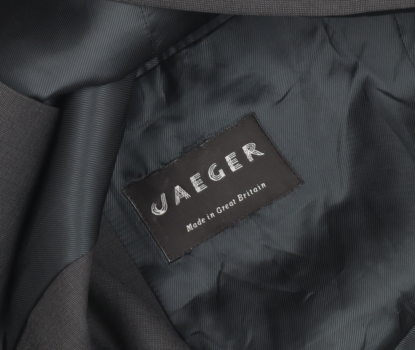 Jaeger Men's Grey Wool Suit Jacket 50L