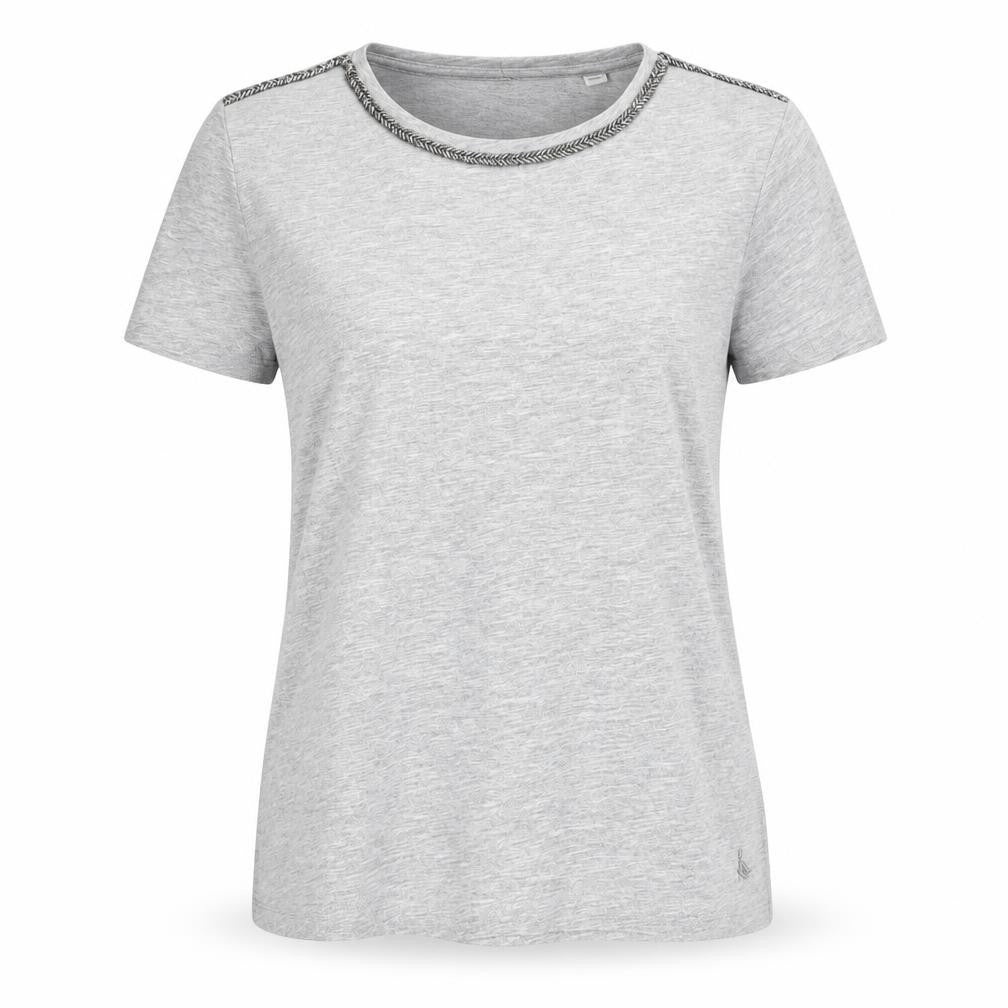 Womens UK Size 10 Jack Wills Grey Modal Blend T-Shirt