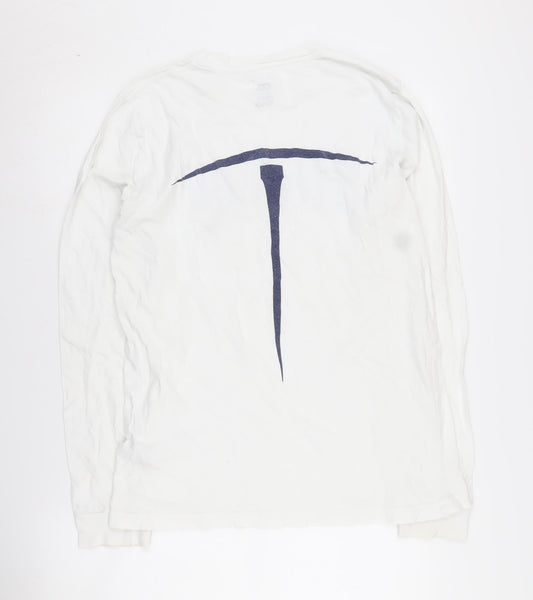 Outta Town Men's White Graphic Long Sleeve T-Shirt S