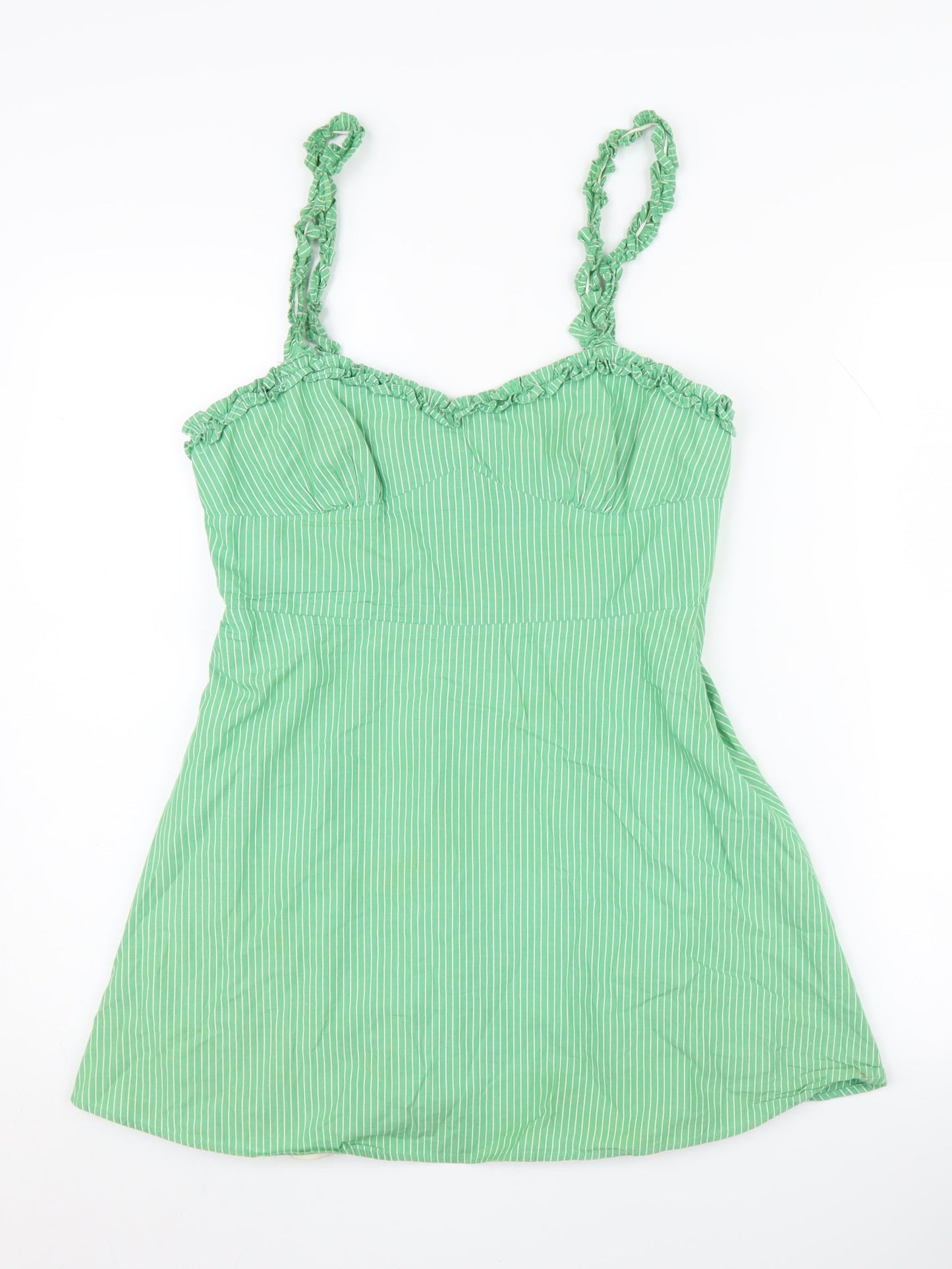 Zara Women's Green Camisole Tank Top - Size 12