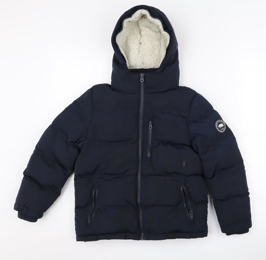 SoulCal & Co Navy Blue Boys Puffer Jacket 7 Years