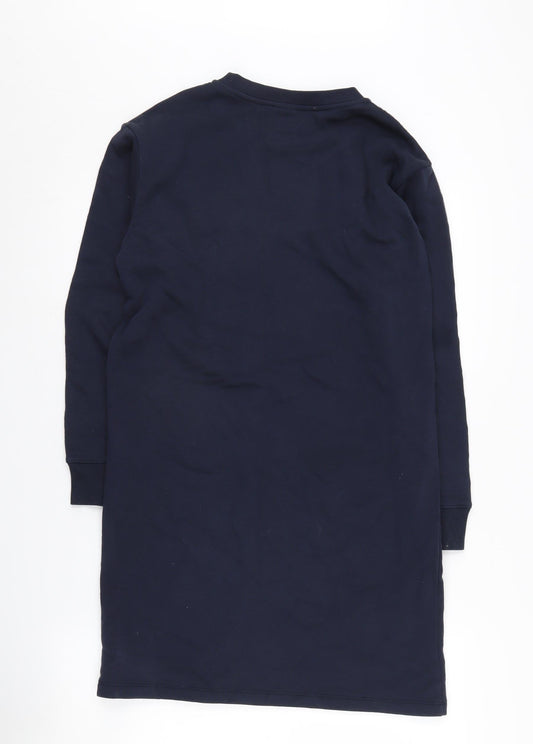 Champion Girls Blue Dress XL Long Sleeve Logo Accent