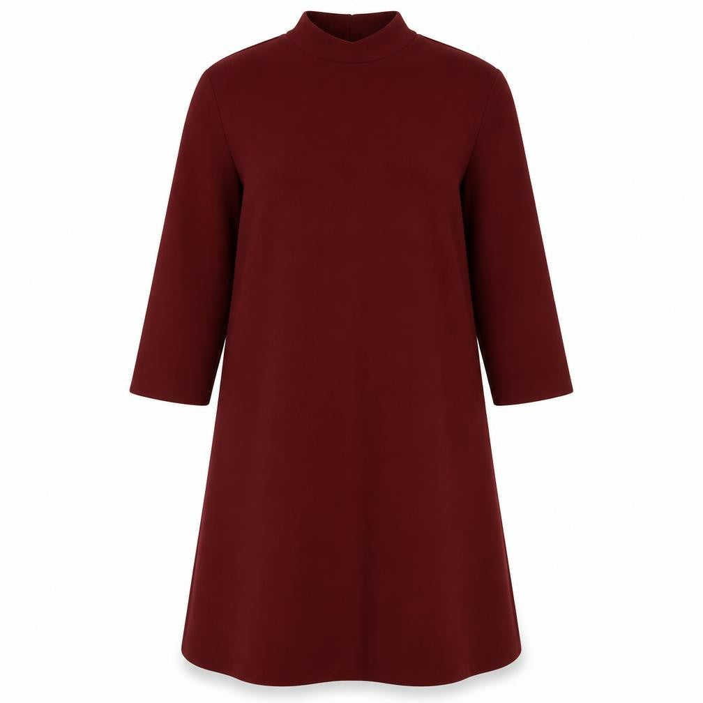 Monki Women's Red A-Line Dress, Size S, High Neck