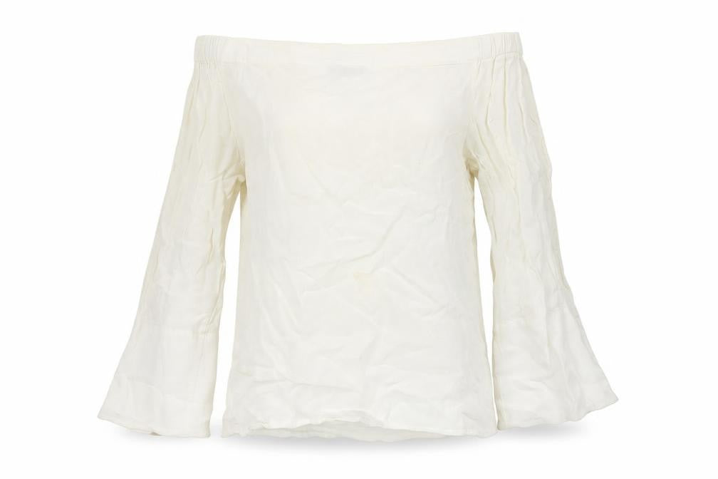 Womens UK Size 6 Mint Velvet Ivory Cotton Blend Blouse