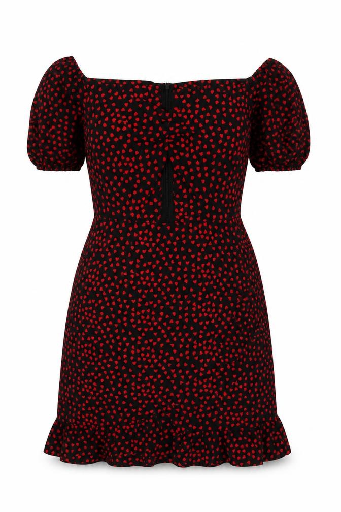 Boohoo Women's Black & Red Bodycon Dress, Size 10, Party Wear