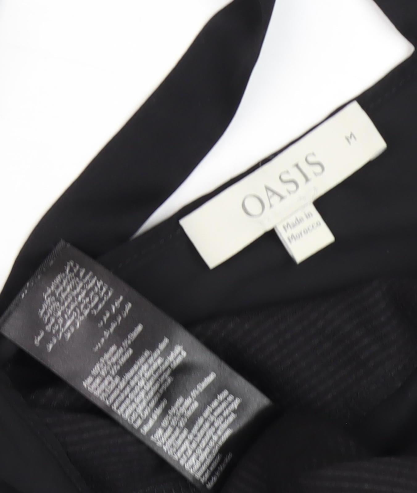 Oasis Women's Black Boat Neck Top - Size M