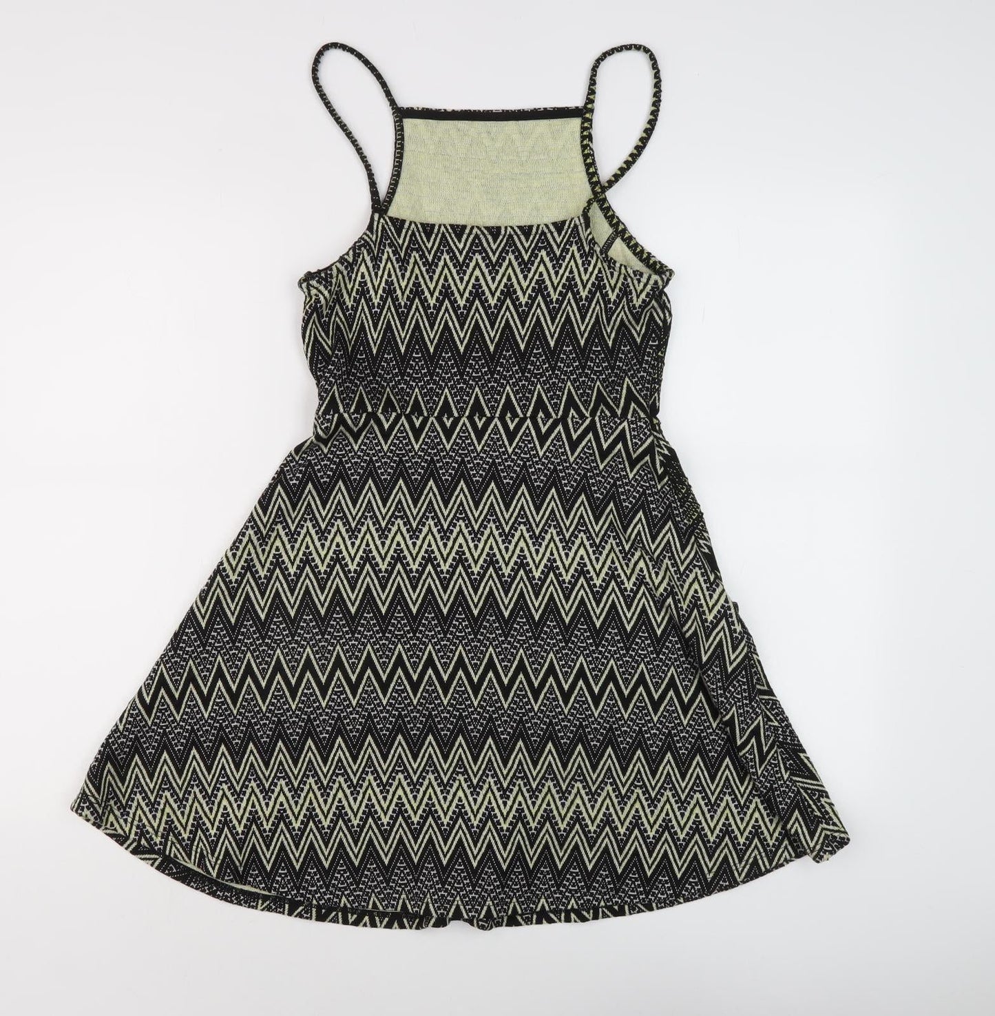 Topshop Women's Multicoloured Size 10 Chevron Dress