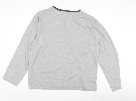 The White Company Men's Grey Long Sleeve T-Shirt L