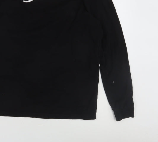 ASOS DESIGN Unisex Black Van Gogh Art T-Shirt, M, Long Sleeve