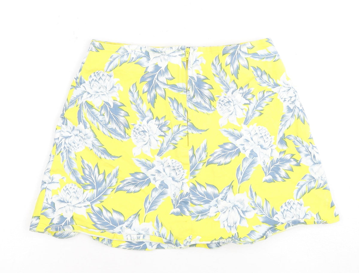 Noir Women's Floral Yellow Skirt S