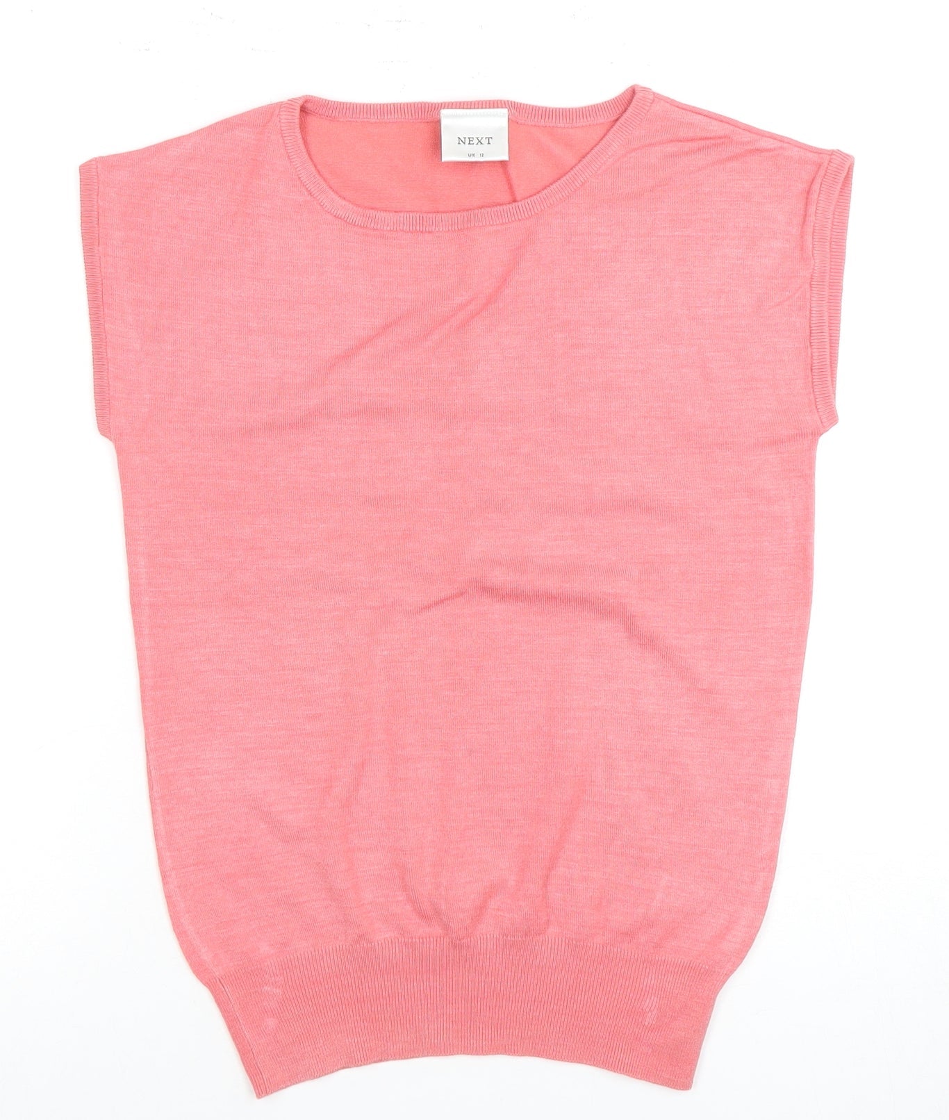 Next Women's Pink Crew Neck Sleeveless Top, Size 12