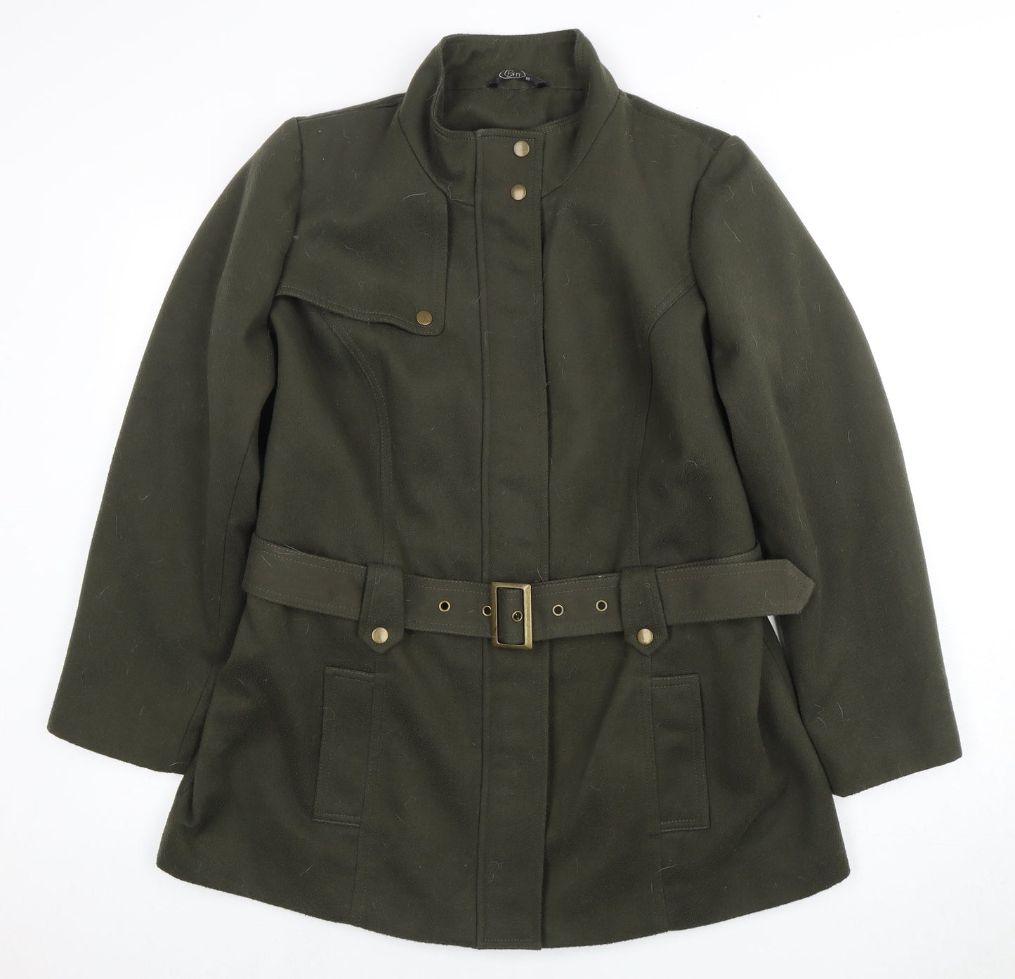 Bm Women's Green Military Coat Size 12