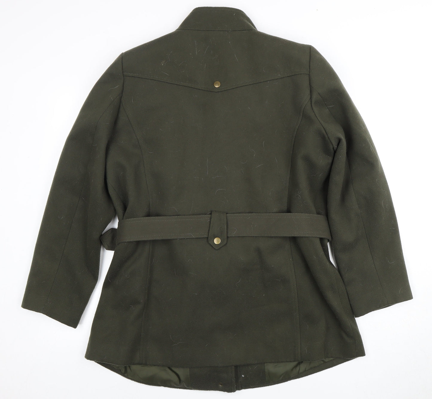 Bm Women's Green Military Coat Size 12