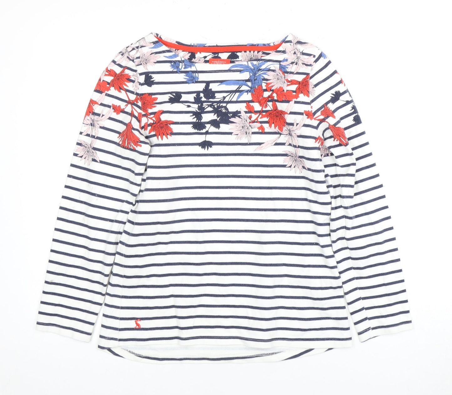 Joules Women's Multicoloured Striped T-Shirt Size 8